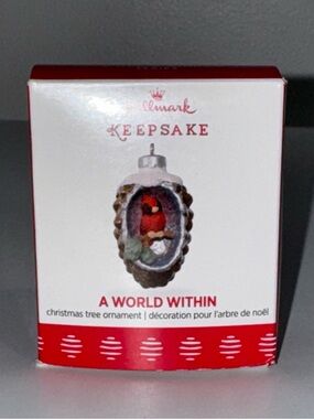 2017 HALLMARK KEEPSAKE MINIATURE ORNAMENT # 3 A WORLD WITHIN ~CARDINAL~